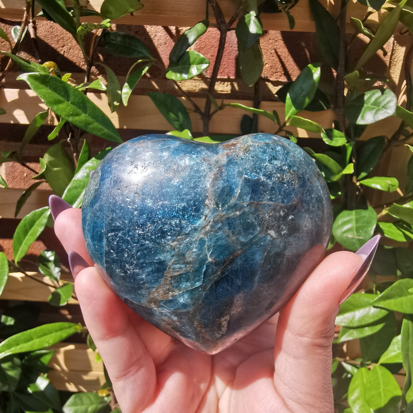 Blue Apatite Hearts from Madagascar