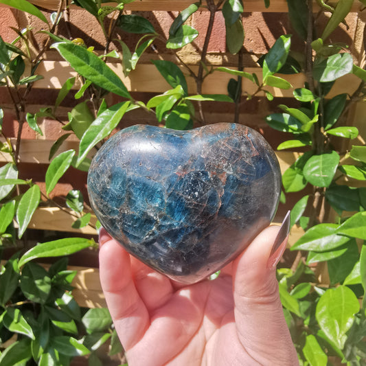 Blue Apatite Hearts from Madagascar