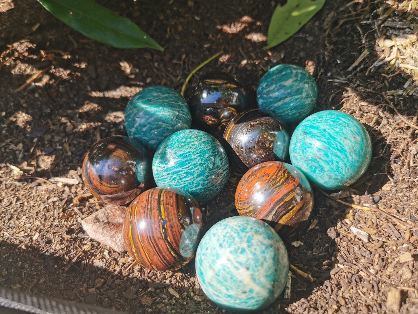 Small Amazonite Spheres from Madagascar