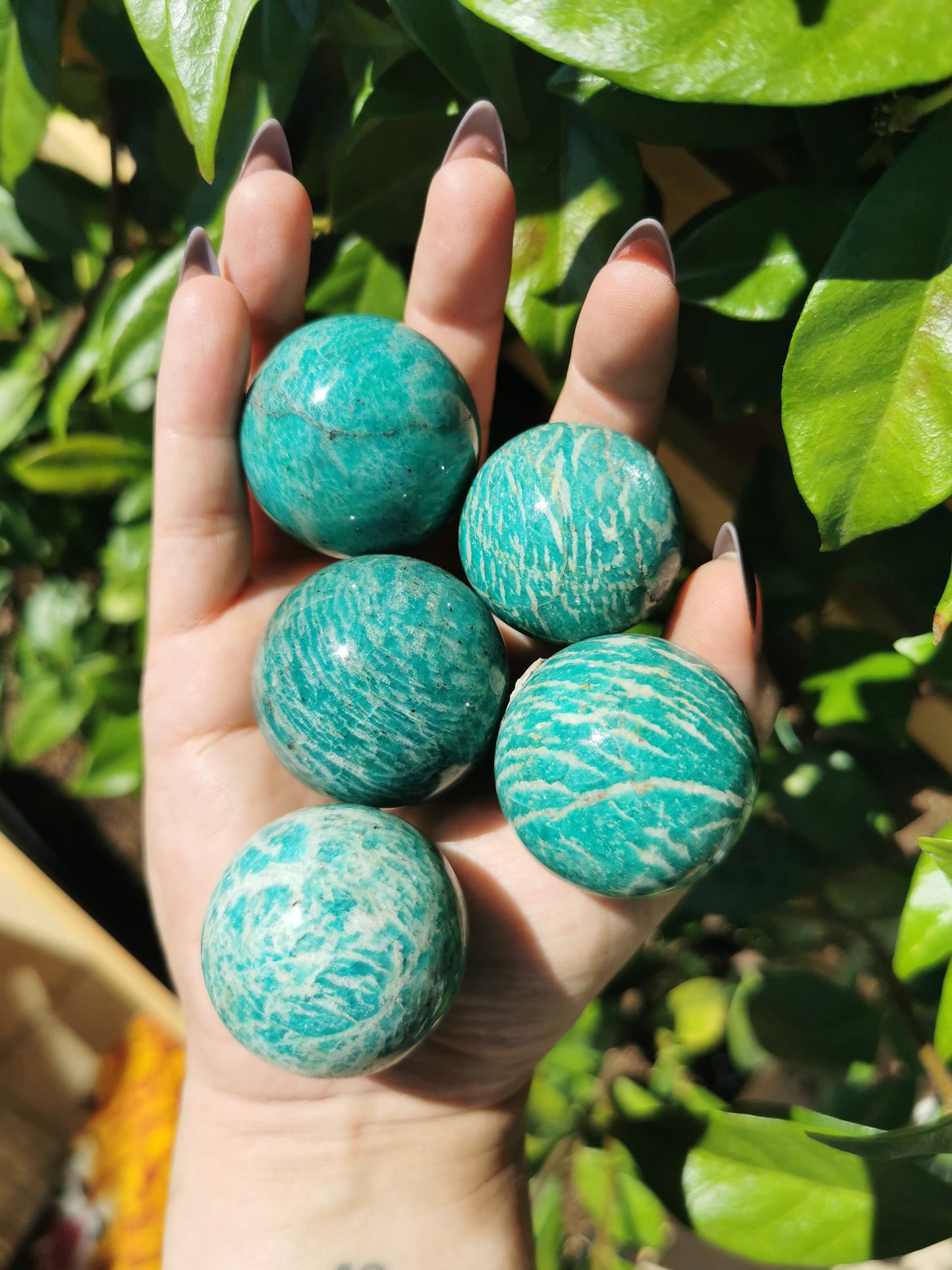 Small Amazonite Spheres from Madagascar