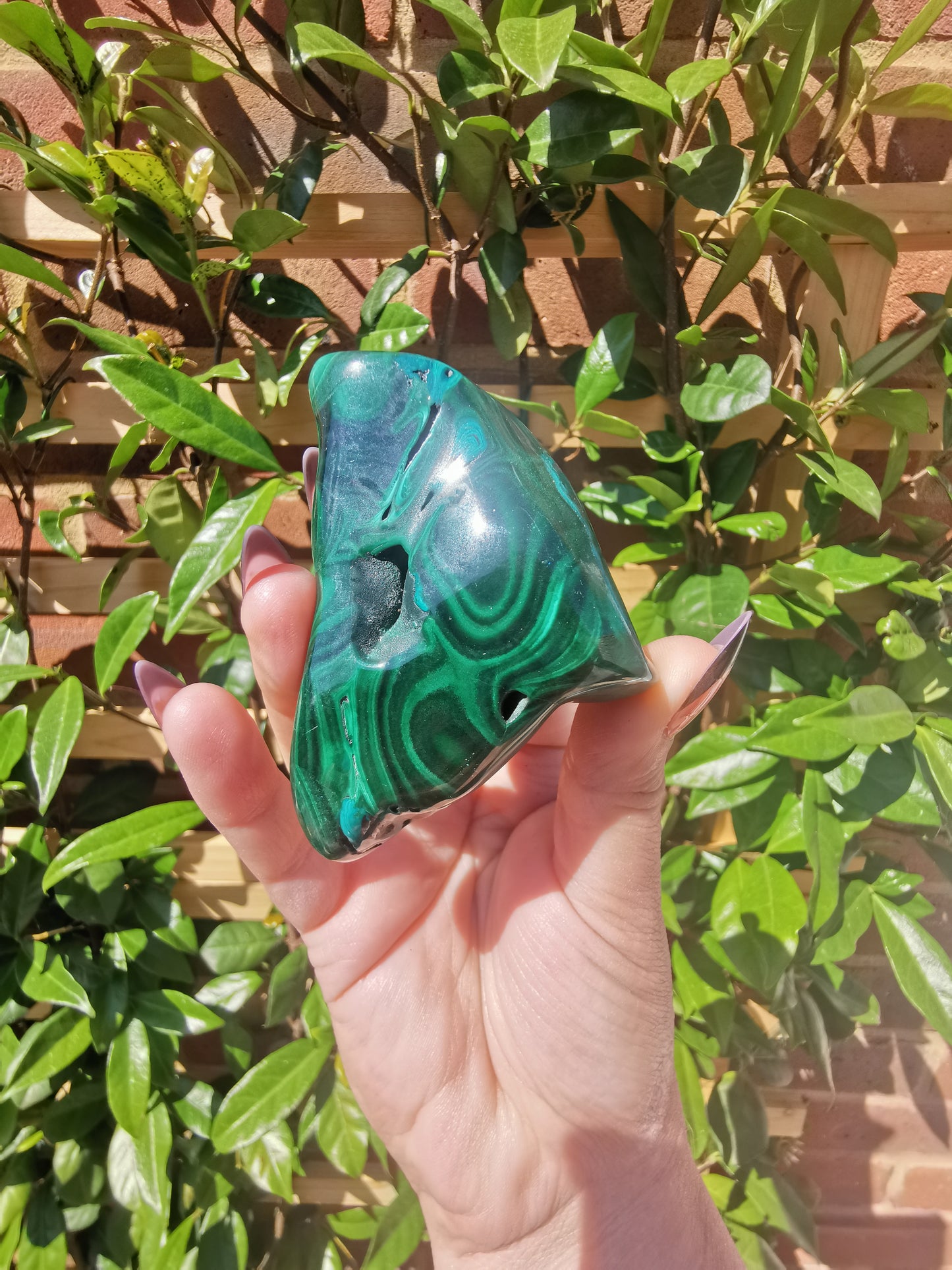 Malachite Free Forms from Congo