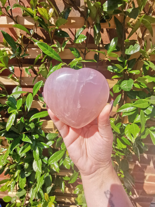 Rose Quartz Hearts from Madagascar