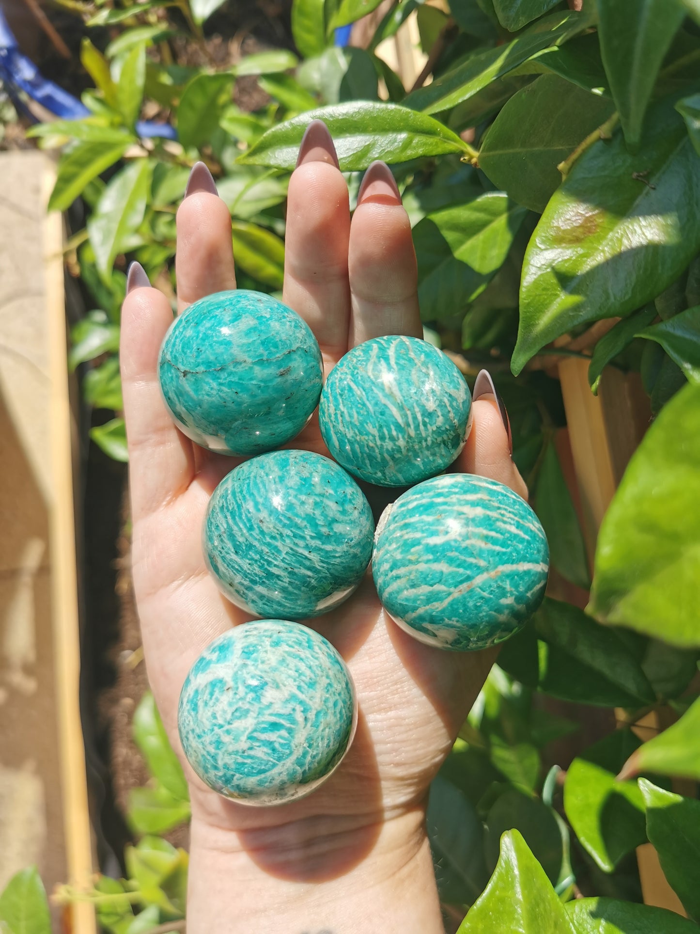 Small Amazonite Spheres from Madagascar