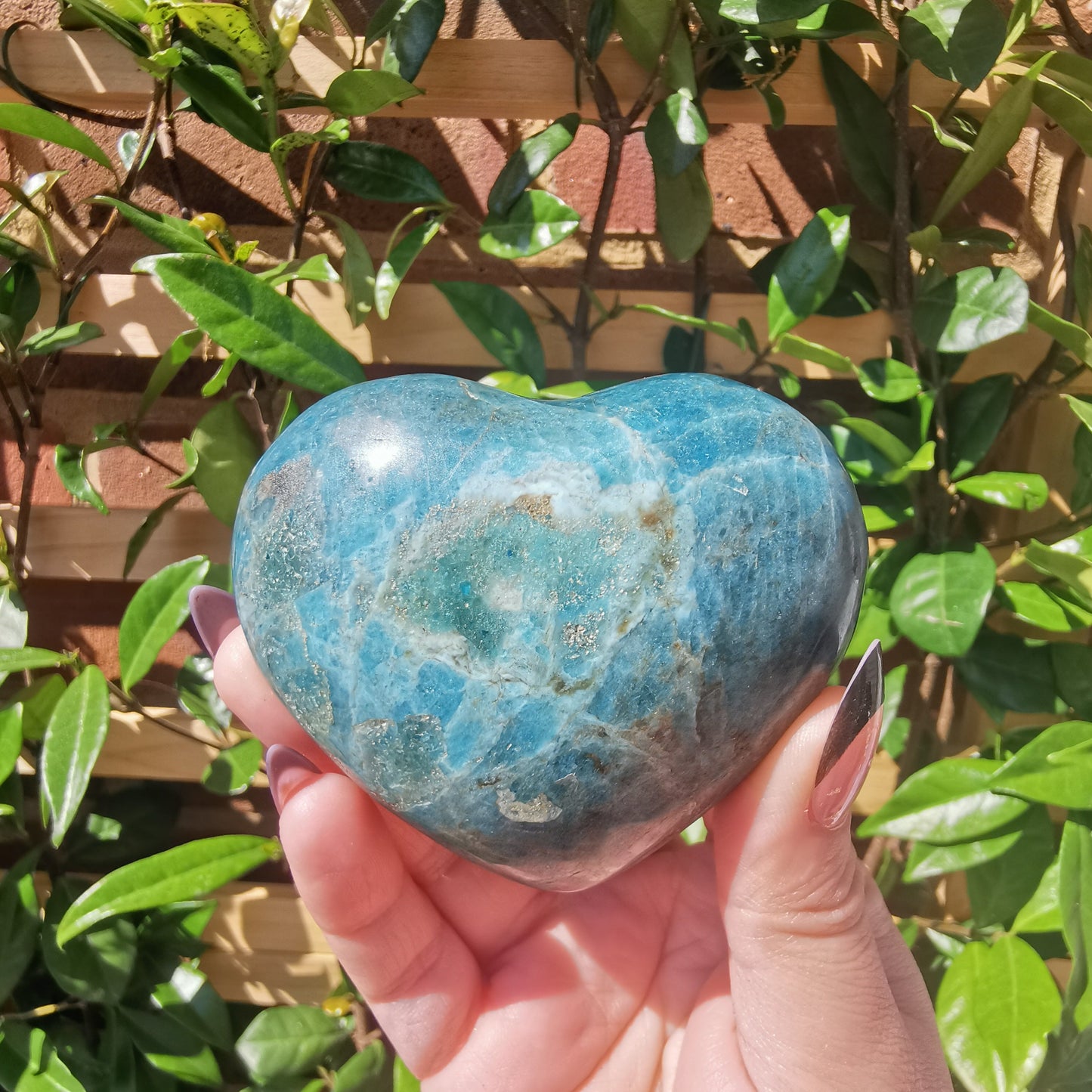 Blue Apatite Hearts from Madagascar
