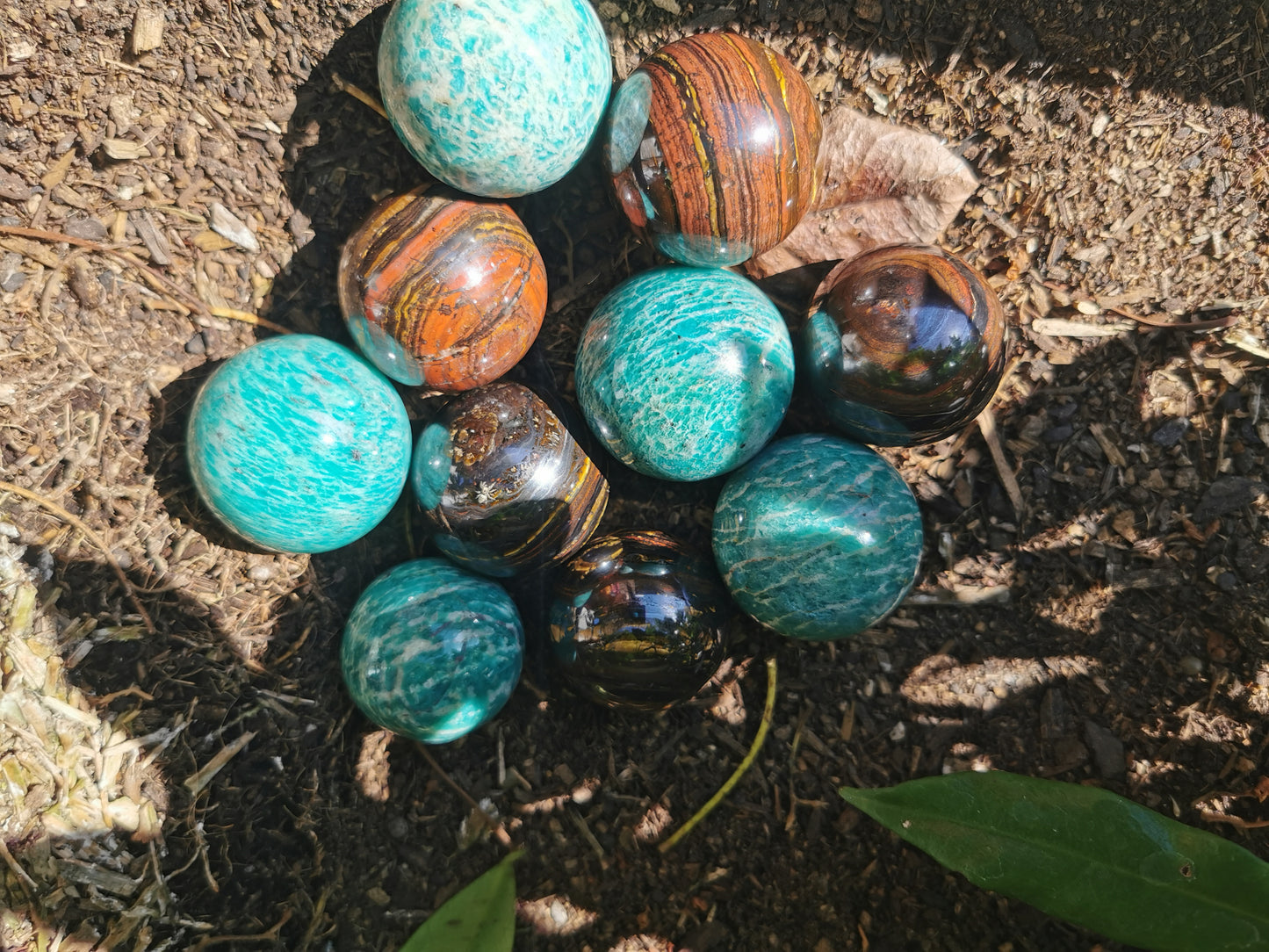 Small Amazonite Spheres from Madagascar