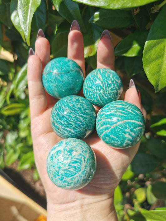 Small Amazonite Spheres from Madagascar