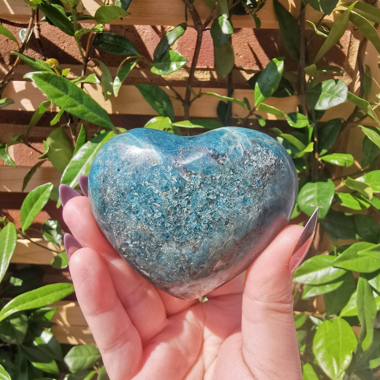 Blue Apatite Hearts from Madagascar
