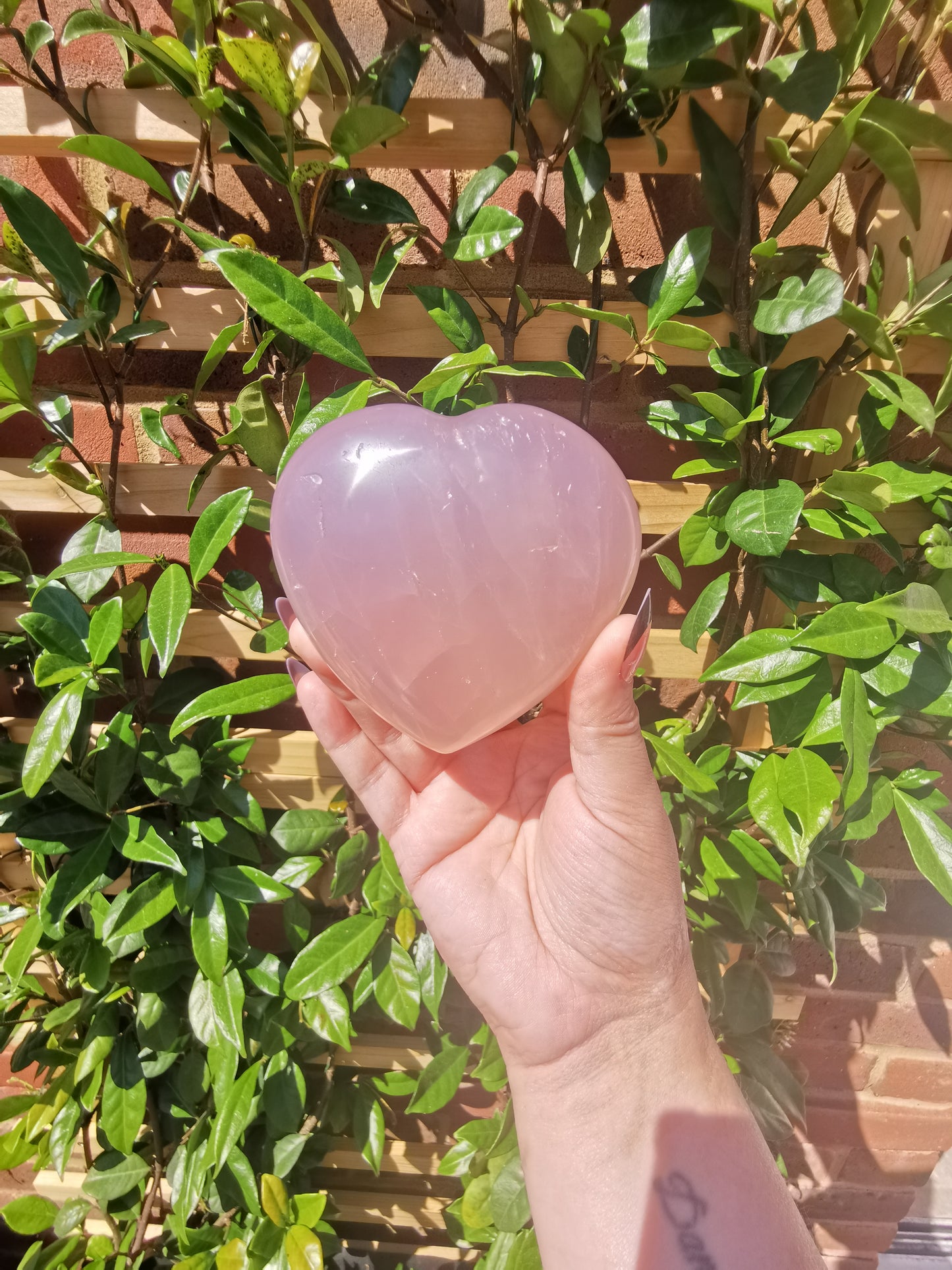 Rose Quartz Hearts from Madagascar