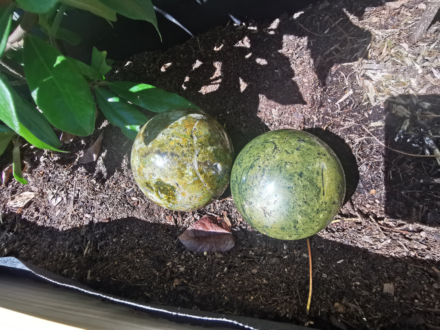 Green Opal Spheres from Madagascar