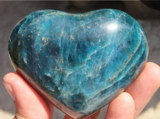 Blue Apatite Hearts from Madagascar