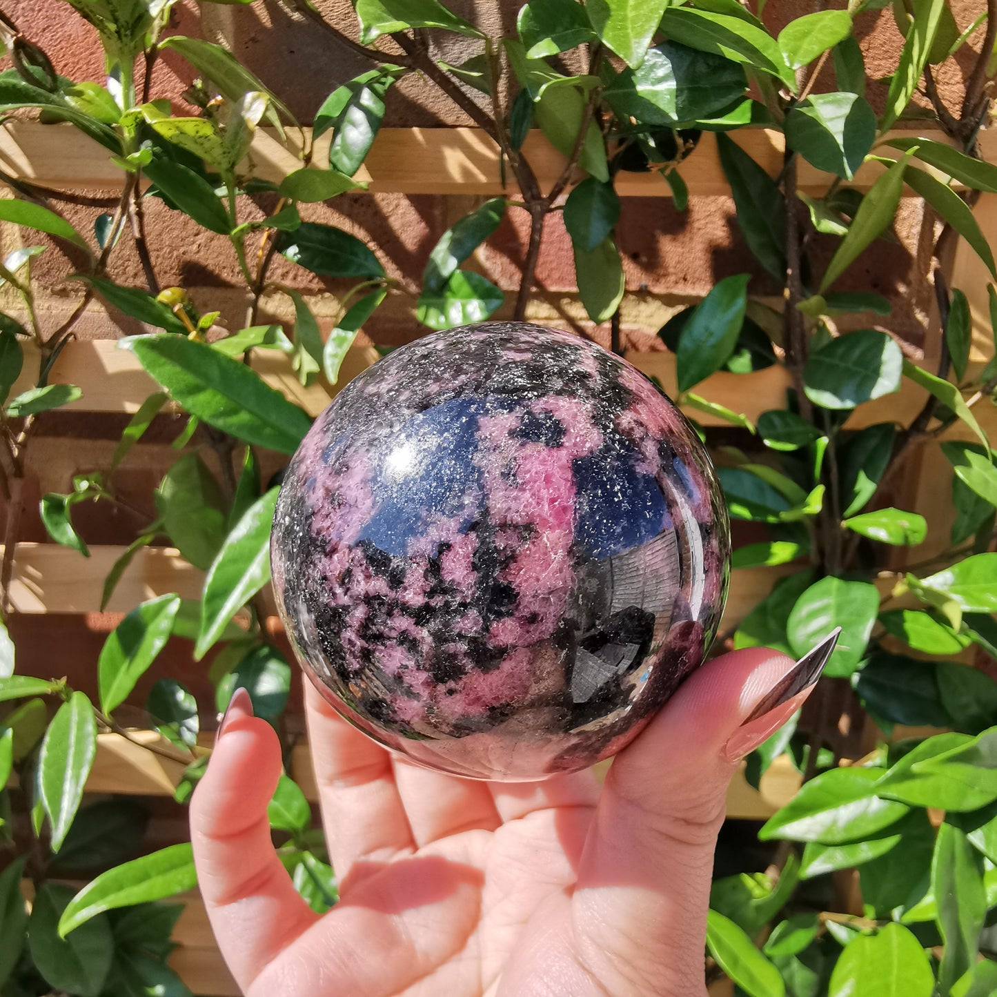 Rhodonite Spheres from Ambindavato, Madagascar