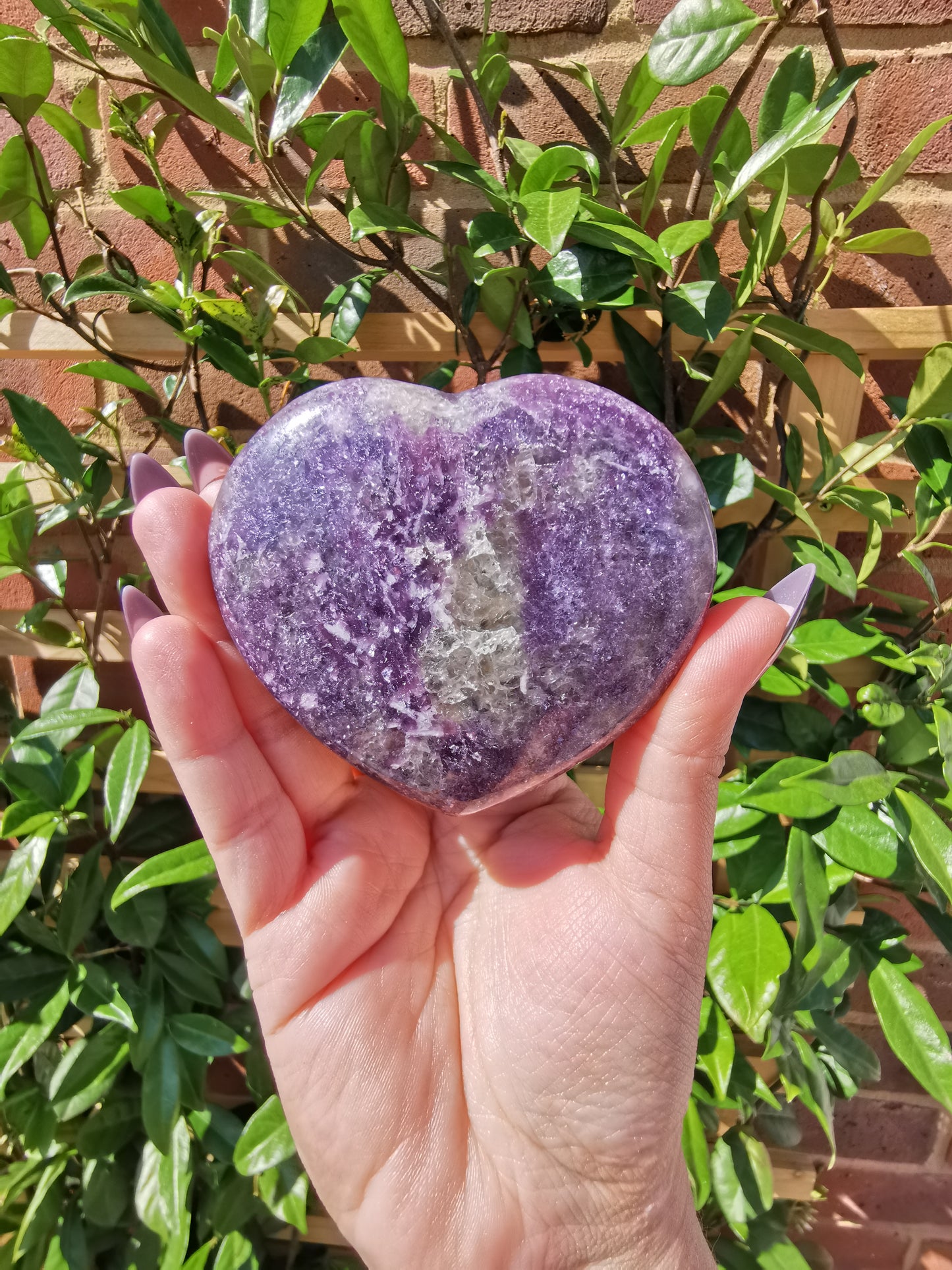 Lepidolite with Rubellite Hearts from Madagascar